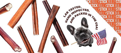 FOODIEPAWS 6 Inch Bully Sticks for Dogs, 15 Pack | All Natural, Grass-Fed Beef | High Protein, Rawhide-Free, Fully Digestible Dog Chews | Long Lasting Dental Treats for All Breeds