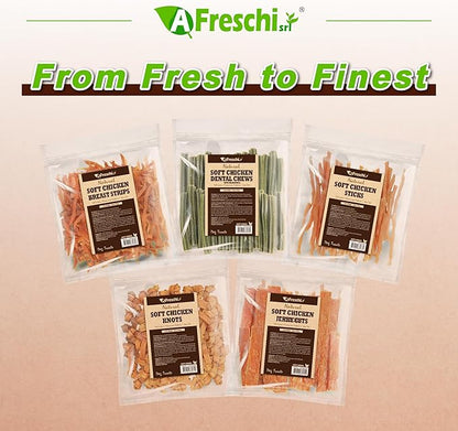 Afreschi Natural Soft Chicken Dental Chews with Chlorophyll 24 oz, Dog Treats, All Natural, Hypoallergenic & Grain-Free, High-Protein, Healthy & Easily Digestible, Soft Texture