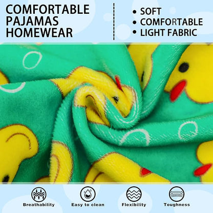 Paiaite Dog Pajamas Onesie: Comfortable Four-Legged Apparel for Small, Medium, & Large Dogs, Polyester Material for Comfort, Wrinkle Resistance, Moisture Wicking, and Stretchiness Yellow Duck XS