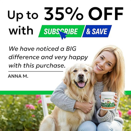 BARK&SPARK Dog Allergy Relief Chews - Anti-Itch Skin & Coat Supplement - Omega 3 Fish Oil - Itchy Skin Relief Treatment Pills - Itching&Paw Licking - Dry Skin&Hot Spots - (60 Immune Treats - Chicken)