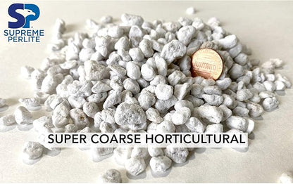 Supreme Perlite Super Coarse Horticulture Perlite, 4 Cu Ft Bag - for High Porosity Potting Soil Mixes, Propagation, and Organic Gardening - Maximizes Drainage & Aeration