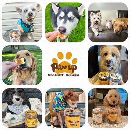 PAWUP Dog Treats Chicken Wrapped Pumpkin Biscuits, Rawhide and Gluten Free, w/Taurine Low Fat Chewy Training Treats,12.5 oz