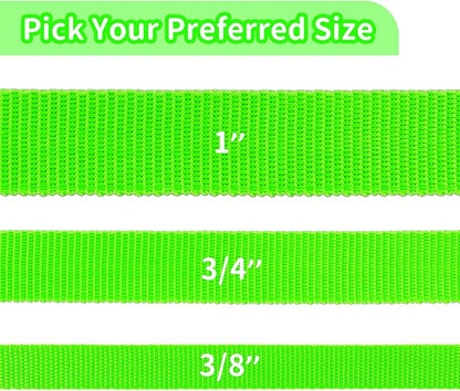 HIKISS Long Dog Leash Obedience Recall Training Agility Lead with Thickening Material for Large Dog - 15ft 20ft 30ft 50ft 100ft Training Leash(Green 50ft)