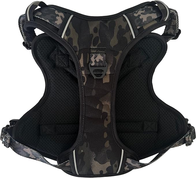 Ragnarok Multicam Black Tactical Dog Harness with LED Light, MOLLE Panels, Durable Luxury Vets, Service Dog Vest Small, Medium, XL, XXL Dogs