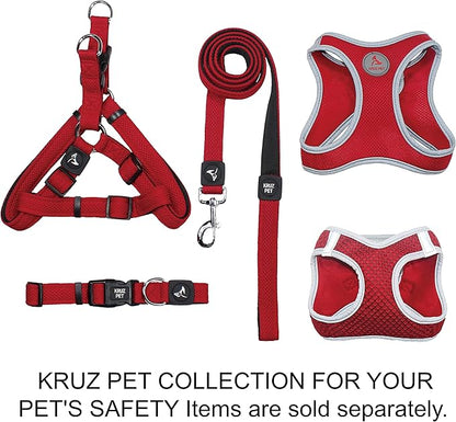 Kruz No Pull Dog Harness (Chest 26”-38”, Weight 44-88 lbs) Heavy-Duty Pet Harness for Large Breeds, Ultra-Comfort Fit, Lifetime Durability, Adjustable Dog Harness No Pull Design (Black, Large)