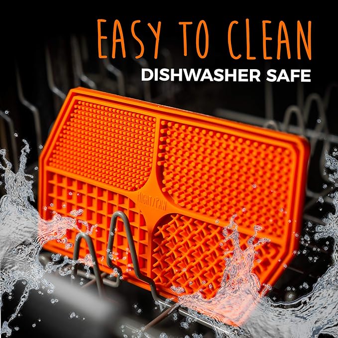 Mighty Paw Interactive Dog Lick Pad | Anxiety Relief, Dishwasher Safe, 4 Textures. Great for Dental Health. Dog Enrichment Toys for Medium Dogs, Lick Mat for Dogs Large Breed