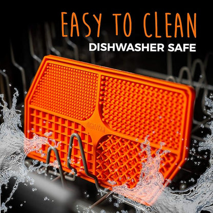 Mighty Paw Interactive Dog Lick Pad | Anxiety Relief, Dishwasher Safe, 4 Textures. Great for Dental Health. Dog Enrichment Toys for Medium Dogs, Lick Mat for Dogs Large Breed