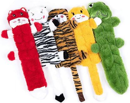 Nocciola 5 PCS No Stuffing Crinkle Dog Squeaky Toys, Durable Dog Toys for Tug of War, Tough Dog Toys for Aggressive Chewers to Keep Them Busy