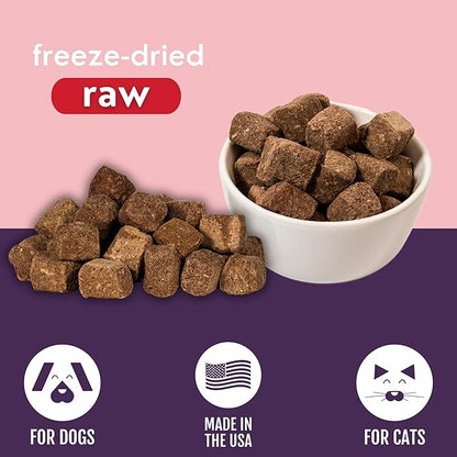 Momentum Carnivore Nutrition Freeze-Dried Beef Heart Dog Treats & Cat Treats – Single-Ingredient, High-Protein, Grain-Free – Made in USA – 3 oz Bag