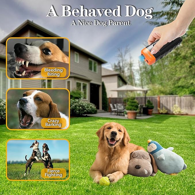 Ultrasonic Dog Trainer | Bark Deterrent Training Device | Anti Barking Silencer | Barks No More Devices | Stop Control Dogs Bad Behavior | Stopper Corrector Clicker Repellent