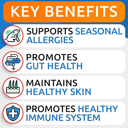 BARK&SPARK Dog Allergy Relief Chews (240 Immune Treats) - Anti-Itch Skin & Coat Supplement - Omega 3 Fish Oil - Itchy Skin Relief Treatment Pills - Itching & Paw Licking - Dry Skin&Hot Spots - Chicken