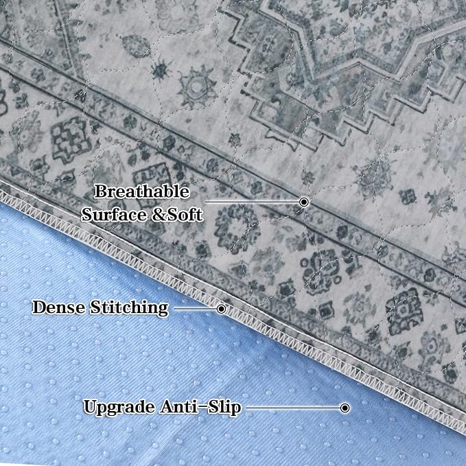 Qeils Washable Pee Pads, Reusable Puppy Pads Super Absorbent Leakproof Dog Training Pads, Non-Slip Wee Wee Pads for Crate, Floor, Potty Pads Feeding Mat Dog Pee 2 Pack 18"x24"