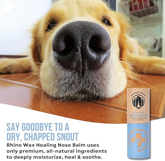 Dog Nose Balm for Dogs or Cats - Natural Snout Soother (2oz Tube) - Healing Dry, Cracked, Irritated Noses - Also Works Great on Cats - Natural Ingredients - Lick-Safe - Made in USA