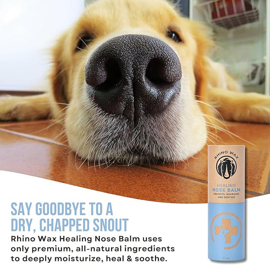 Dog Nose Balm for Dogs or Cats - Natural Snout Soother (2oz Tube) - Healing Dry, Cracked, Irritated Noses - Also Works Great on Cats - Natural Ingredients - Lick-Safe - Made in USA