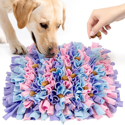 LIVEKEY Pet Snuffle Mat for Dogs, Dog Feeding Mat, Nosework Training Mats for Foraging Instinct Interactive Puzzle Toys (Pink&Purple&Blue)