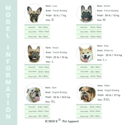 iChoue English Bulldog Clothes Hoodies for Dogs French Frenchie Pug English Boston Terrier Bully Pitbull Corgi Sweatshirt Sweater Clothing - Yellow/XXLarge