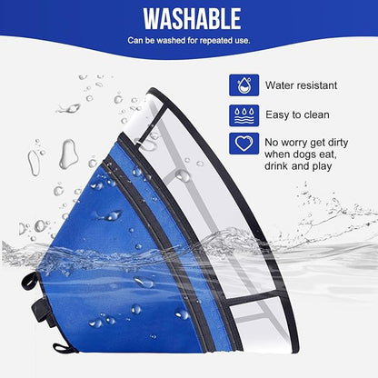 Soft Dog Cone for Dogs After Surgery, Breathable Pet Recovery Collar for Large Medium Small Dogs and Cats, Adjustable Dog Cone Collar, Elizabethan Collar (Blue, XXL(Neck 20“-24”))