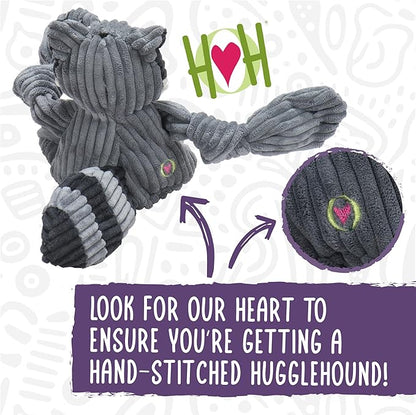 HuggleHounds Knottie Plush Dog Toy - Dog Stuffed Animal Toy, Squeaky Puppy Toys, For Small, Medium & Large Dogs, Durable Plush to Keep Them Busy - Pink Monkey, Large