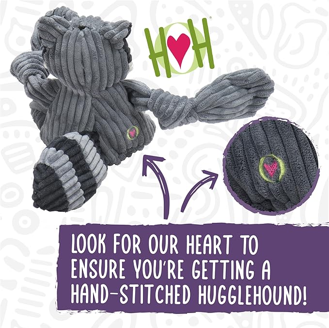 HuggleHounds Knottie Plush Dog Toy - Dog Stuffed Animal Toy, Squeaky Puppy Toys, For Small, Medium & Large Dogs, Durable Plush to Keep Them Busy - Ms Maddie Sock Monkey, Small