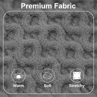 Large Dog Sweater, Fall Winter Warm Turtleneck Pullover, Thick Soft Stretchy Knit for Sensitive Skin, Fleece Christmas Sweaters for Dogs Girl Boy Easy on, Grey L