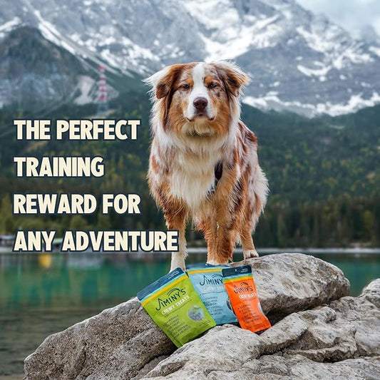 Jiminy's Chewy Cricket Dog Training Treats, Low Calorie, Hypoallergenic, Made in USA, 6oz, Variety Pack (Pack of 3)