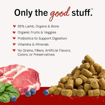 Stella & Chewy's Freeze-Dried Raw Lamb Meal Mixers- Dog Food Topper and Mixer - Made with 95% Grass-Fed Lamb, Organs & Bone - Perfect for Picky Eaters - Grain-Free - 18 oz