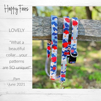 Lucky Love Dog Martingale Collar, Premium Fun Girl No Slip Collars, Strawberry Martingale Small Dog Collar, Great for Whippets, Greyhounds, and More (Sweet Berry, Small)