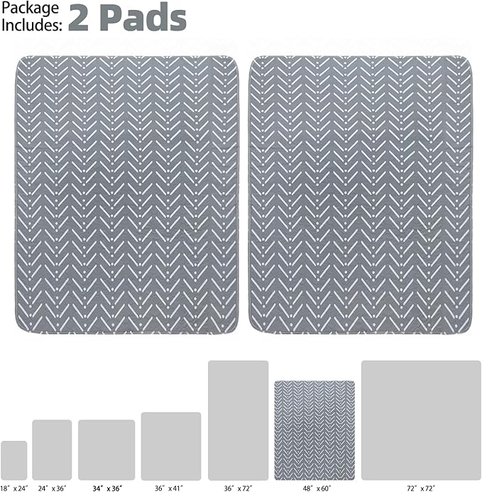 PUPTECK Reusable Dog Pee Pads Washable - Waterproof Puppy Potty Training Pads Whelping Mat, Fast Liquid Absorbing Non-Slip Pet 48" x 60"