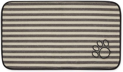 Bone Dry Machine Washable, Ultra Absorbent Pet Mat, 10x18, Brown Stripe