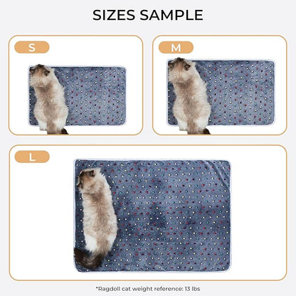 Luciphia 1 Pack 3 Blankets Super Soft Cute Dot Pattern Pet Blanket Flannel Throw for Dog Puppy Cat Medium(30x20), Grey