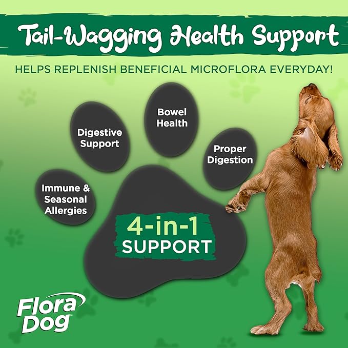 Vital Planet - Flora Dog Probiotics, Dog Chews Supplement with 20 Billion Cultures and 11 Strains, Immune and Digestive Support Chewable Probiotics for Dogs, 30 Natural Bacon Flavored Soft Chews