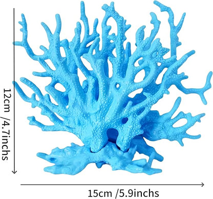 Fish Tank Decorations,Aquarium Corals Decoration, Aquarium Ornaments, Fish Tank Coral, Aquarium Corals Decoration, Fish Decorations for Aquarium (Blue, Medium)