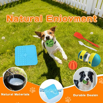 fyfracing Interactive Treat Dispensing Toys for Smart Puppy Middle Dogs to Keep Them Busy, Cognitive Enrichment Dog Puzzle Slow Feeder Ball Toy (Feeder Toy（Green）)