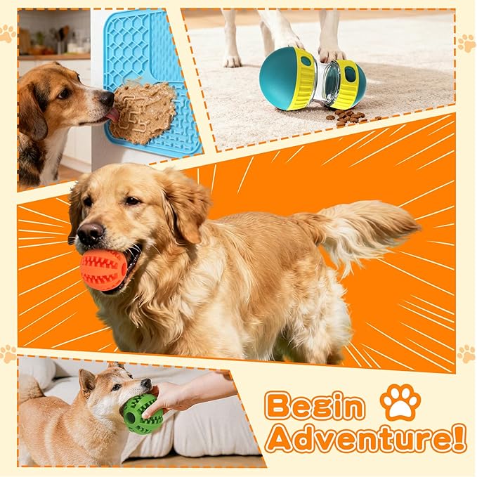fyfracing Interactive Treat Dispensing Toys for Smart Puppy Middle Dogs to Keep Them Busy, Cognitive Enrichment Dog Puzzle Slow Feeder Ball Toy (Feeder Toy（Green）)