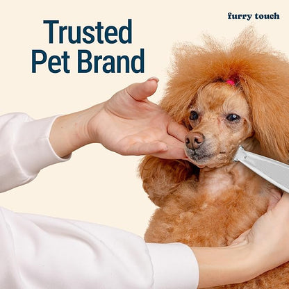 Dog Paw Trimmer - Electric Cordless Pet Clippers for Dogs & Cats - Quiet Dual-Speed Groomer with Pet-Safe Blade for Feet, Ears, Face - USB-C Rechargeable - with Travel Bag, Comb & Brush