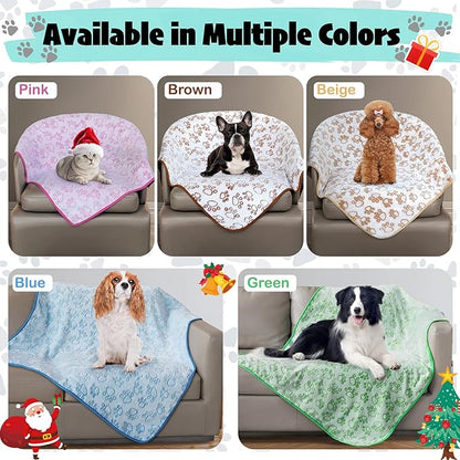 Blue Dog Blanket for Puppy Accesssories Boy, Blue Dog Stuff for Small Kitten Indoor Cats, Washable Soft Puppy Essentials Supplies