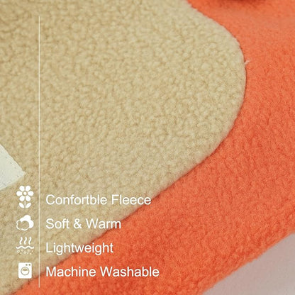 Dog Thermal Sweater, Cozy Fleece Coats with Leash Ring,Cold Weather Sweatshirts for Medium Breeds,Indoor & Outdoor, Comfortable & Stretchy,Machine Washable,Orange,Size 2XL