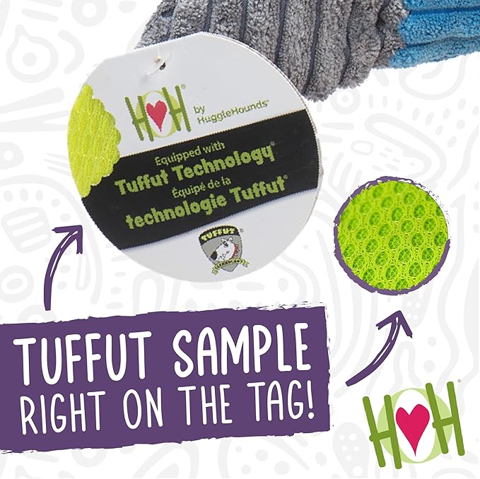 HuggleHounds Knottie Plush Dog Toy - Dog Stuffed Animal Toy, Squeaky Puppy Toys, For Small, Medium & Large Dogs, Durable Plush to Keep Them Busy - Pink Monkey, Large