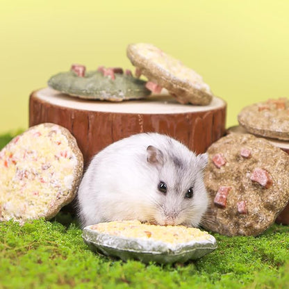 TEEWY Cookie Guinea Pig Toys, Natural Vegetables, Fruits and Timothy, Hamster Chew Toys for Teeth, Hamster Chews for Guinea Pig, Gerbil, Chinchilla and Rat, 3PCS