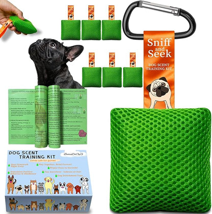 BabieDtOyG Dog Scent Training kit, Brain Games, Hide and Seek Toys - Fun Nose Work Games, Sniff and Seek Sniffing Toys, Nosework Kit, Scent Work Kit for All Ages Dog (Green)