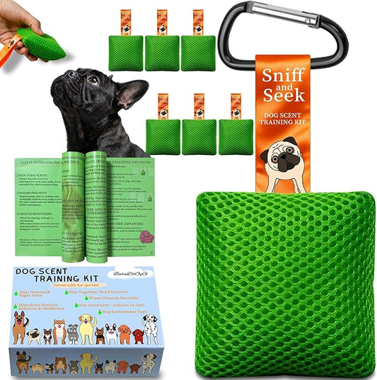 BabieDtOyG Dog Scent Training kit, Brain Games, Hide and Seek Toys - Fun Nose Work Games, Sniff and Seek Sniffing Toys, Nosework Kit, Scent Work Kit for All Ages Dog (Green)