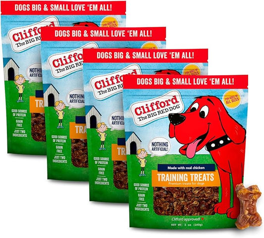Clifford The Big Red Dog Soft Training Treats for Puppies and Dogs – Healthy, High Protein, Grain Free, Soft Puppy Treats for Small Dogs and Large – Real Chicken Mini Bites – 20oz