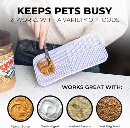 Pup Culture Dog Lick Mat for Dogs, Feeding Pad for Anxious Pets Plus 4 Different Puzzles for Mental Stimulation for Dogs - Supports Mental, Dental, and Digestive Health, Bite Resistant and Heavy Duty