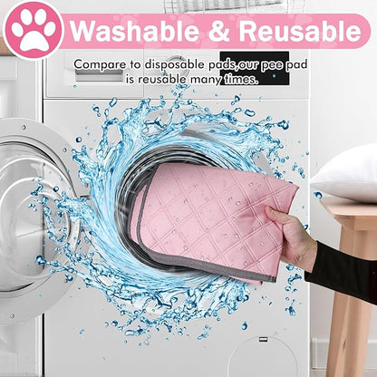 Dog Cat Playpen, Puppy Pet Playpen Indoor for Small Dog Crate Tent Cage Outdoor, Portable Pop Up Dogs Enclosure Kennel with Carrying Case for Dogs/Cats/Rabbits(Pink, Small with pad)