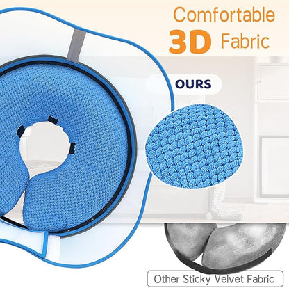 Supet Raised Inflatable Dog Cone Alternative Collars for After Surgery, Dog Donut Collar After Surgery, Soft Pet Cone for Small Medium Large Dogs to Stop Licking