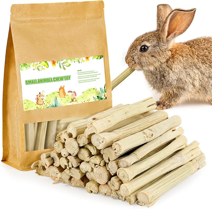 matafat 800g/1.76lb Bunny Toys Sweet Bamboo Sticks for Rabbits Bunny Chew Toys Molar Treats Snack for Small Animals Hamsters Chinchillas Guinea Pigs