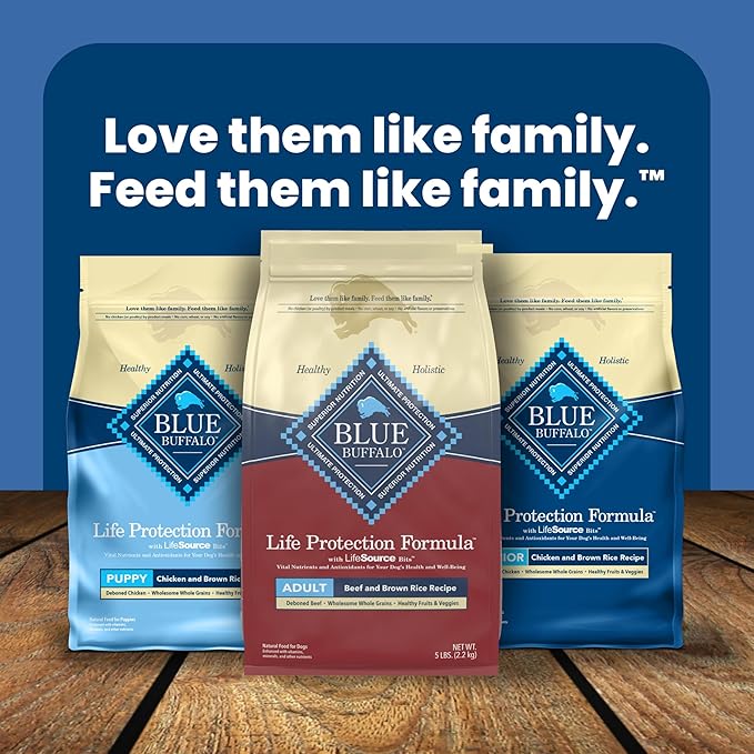 Blue Buffalo Life Protection Formula Adult Dry Dog Food, Helps Build and Maintain Strong Muscles, Made with Natural Ingredients, Beef & Brown Rice Recipe, 34-lb. Bag