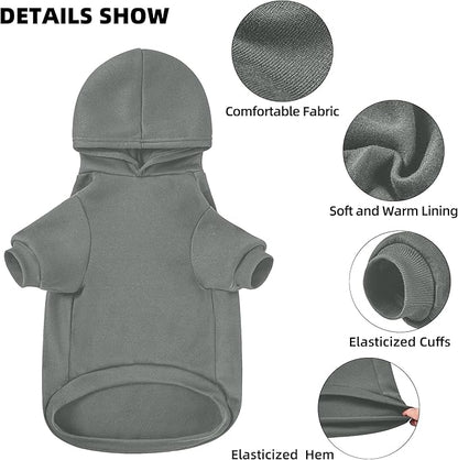 GreenJoy Dog Sweater Dog Hoodie Cold Weather Coat Hooded Sweatshirt for Puppies,Cats, Small Medium Large Dogs (Grey(It's My Birthday), X-Large)