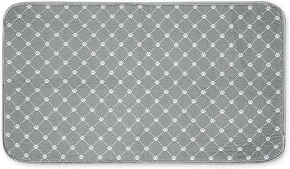 Bone Dry Machine Washable, Ultra Absorbent Pet Mat, 14x24, Gray Trellis Print