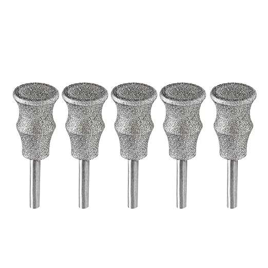 Diamond Rotary Pet Nail Grinder Bits Dog Nail Grinder Replacement Head -5PCS 1/8" Replacement Grinder Wheel for Animals Nail Care(B)